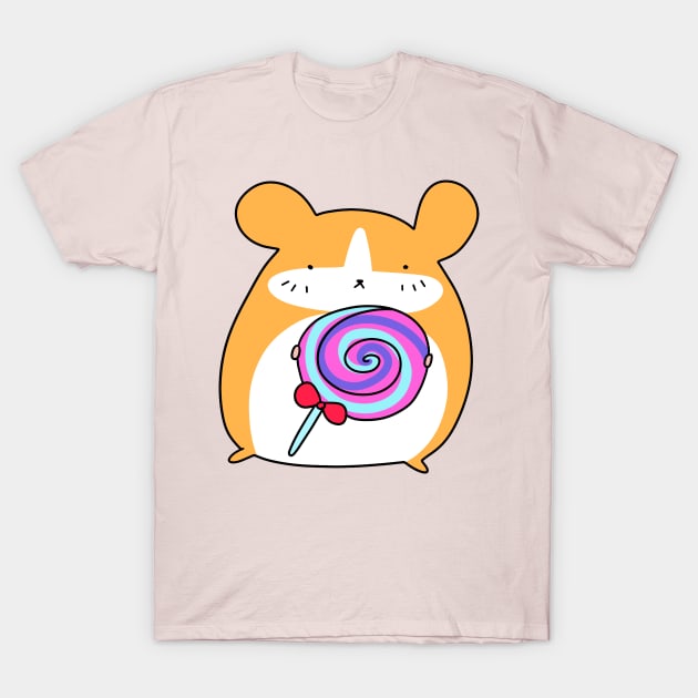 Lollipop Hamster T-Shirt by saradaboru